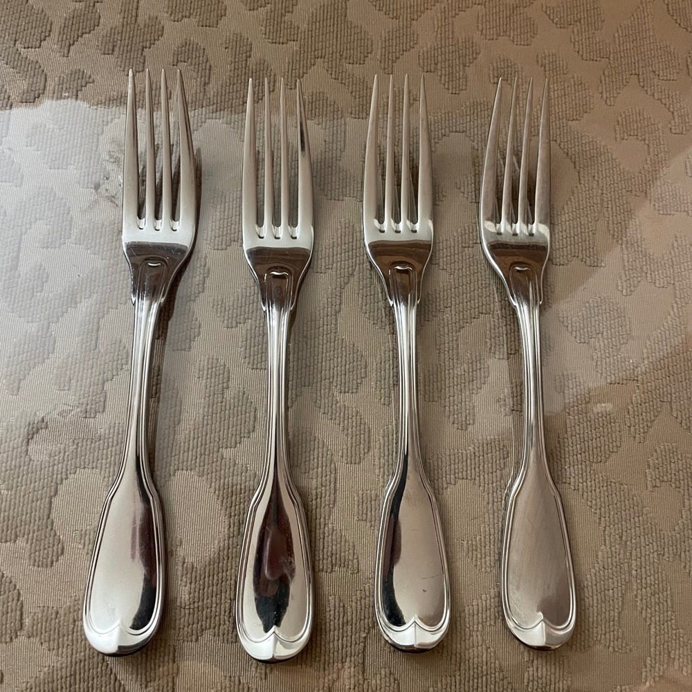 Lenox Monticello Stainless Steel Salad Forks Set 4 Thomas Jefferson 18/10 Korea
